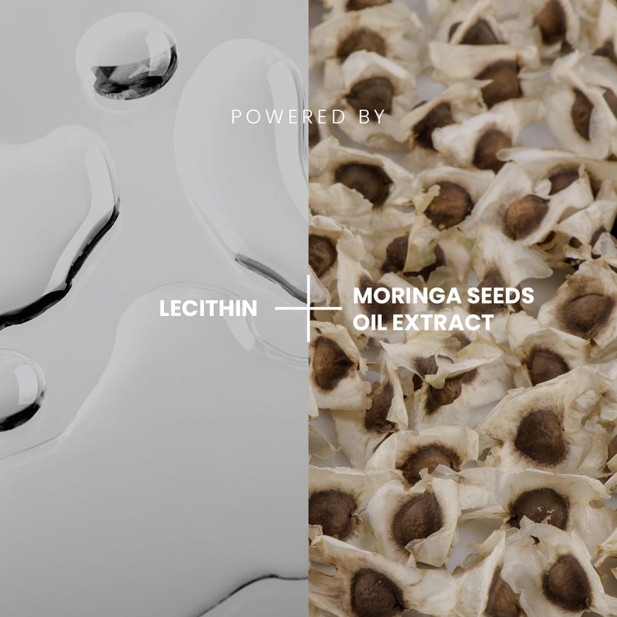 Los activos del tratamiento: lecitina y aceite de semilla de moringa