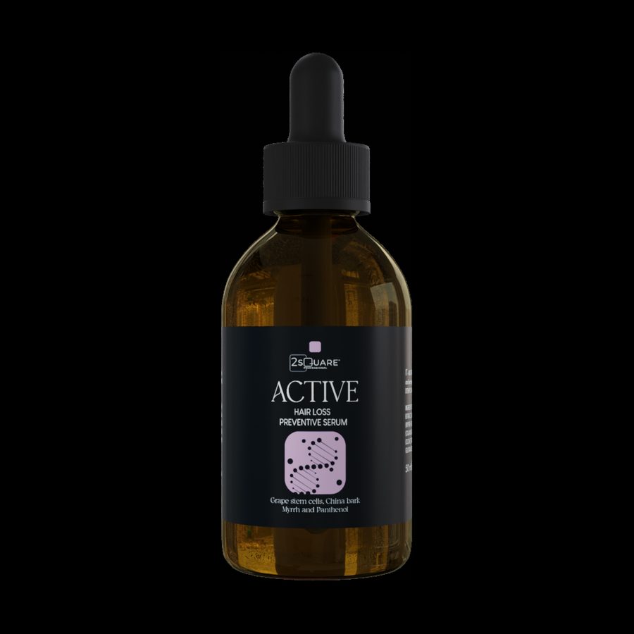 Frasco ámbar con gotero del sérum ACTIVE de 2Square Professional